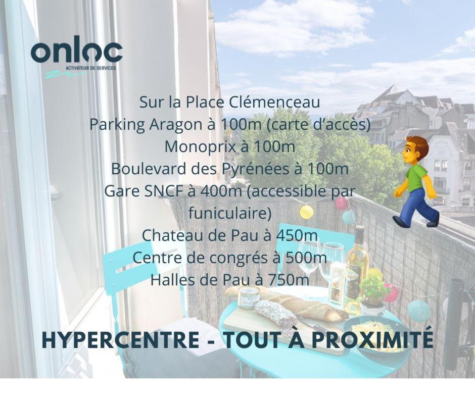 Апартаменты Au Palais Des Pyrenees! Hyper Centre -Clim-Balcon-Parking Gratuit По Экстерьер фото